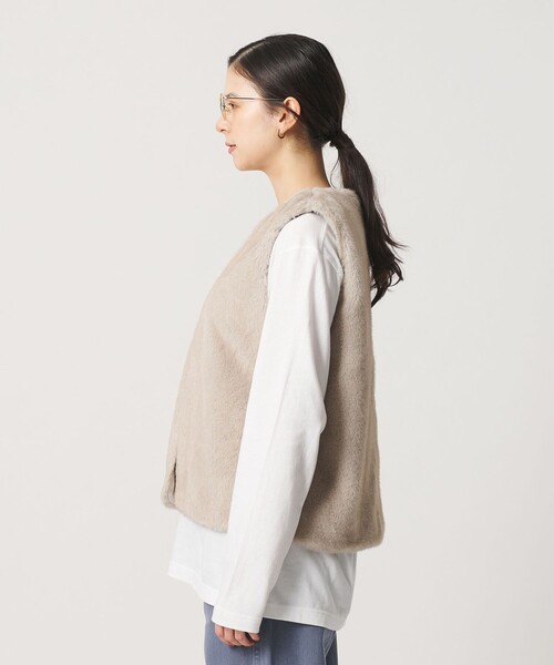 BEAUTY＆YOUTH UNITED ARROWS ベスト ジレ ポリエステル フェイク 