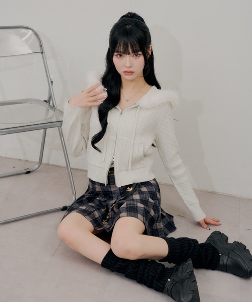 continuer de NICE CLAUP パーカー ラメケーブルZIPUPパーカー