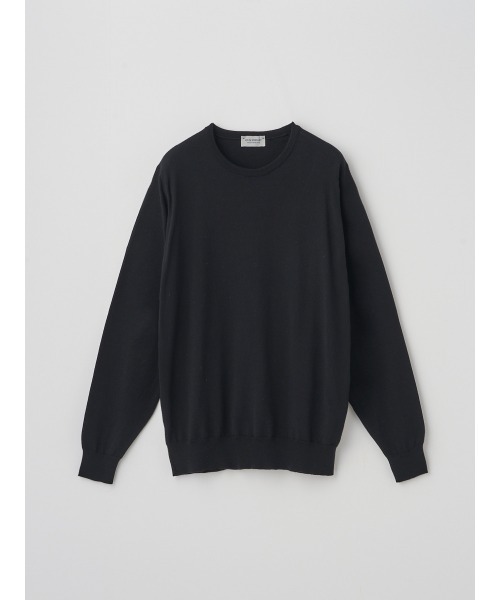 JOHN SMEDLEY クルーネックニット ブラック L JOHN SMEDLEY（ジョンスメドレー） セーター ニット クルーネック長袖