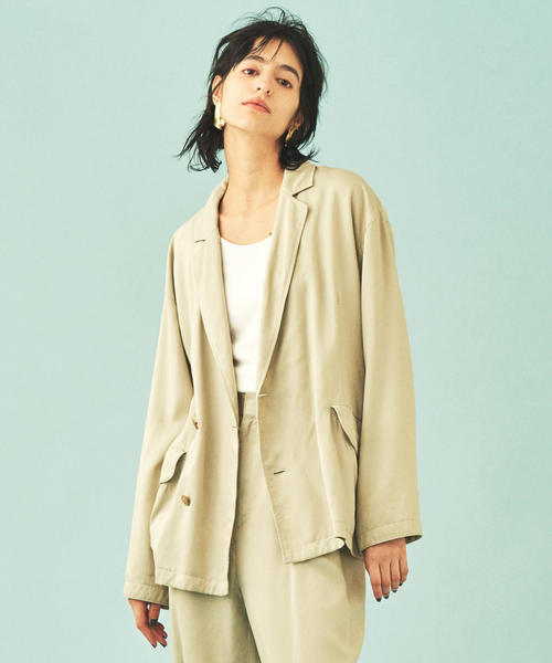 売り出し銀座 ジャケット テーラードジャケット リヨセルギャバジン アシンメトリービッグジャケット 激安オフライン販売 Klinikhukum Gorontalokota Go Id