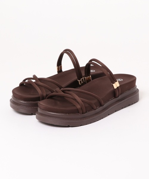 miniministore 厚底サンダル クロスストラップサンダル夏