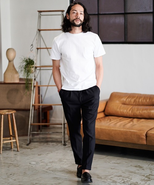 CAMBIO（カンビオ） スラックス mp8862-テーパードライン裾ダブル