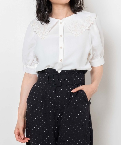 シャツ ブラウス Wego 刺繍ビック襟ブラウス Zozotown Paypayモール店 通販 Paypayモール