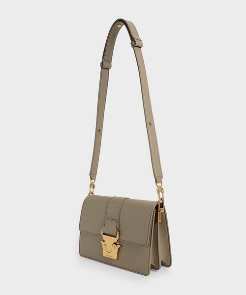 CHARLES & KEITH ショルダーバッグ メタリックシルバー CHARLES ＆ KEITH（チャールズ&キース） ショルダーバッグ バッグ