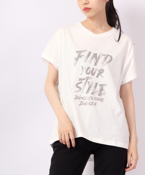 tシャツ ストーンメッセージTシャツ レディース