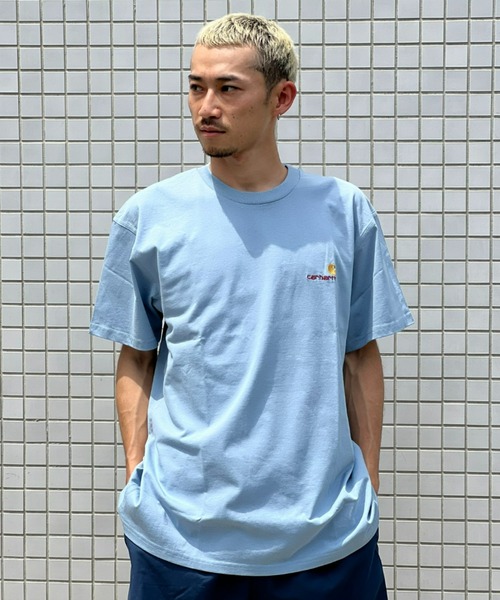 Tシャツ・カットソー CARHARTT S/S AMERICAN SCRIPT T-SHIRT 4FK1351 Carhartt WIP American Script T-Shirt | Black – Page American