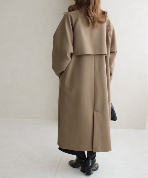 lounge lizard 17AW ステンカラーロングコート Social GIRL ステンカラーコート コート ヨークステンカラー