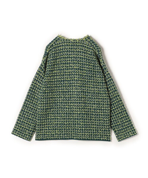 美品SHIPSシップス羽織りきれい色ニットツイードクルーネックカーディガン♪ SHIPS（シップス）の「〈手洗い可能〉ニット ツイード クルーネック