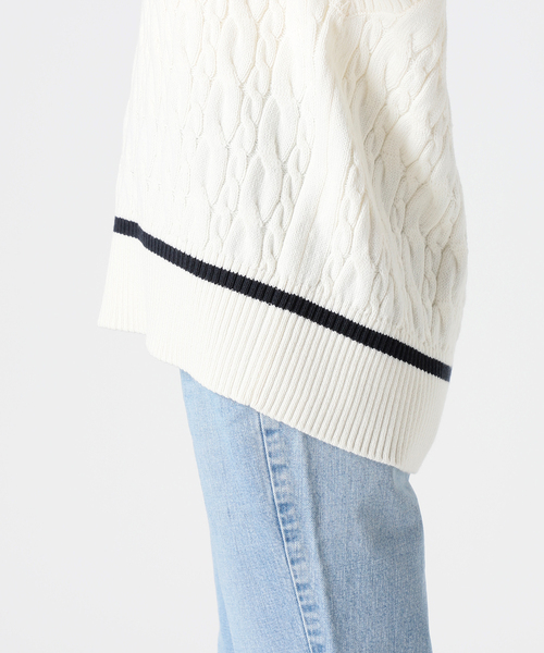 spick&amp;span ケーブルベスト Spick＆Span（スピック アンド スパン） ベスト C/Peケーブルニット
