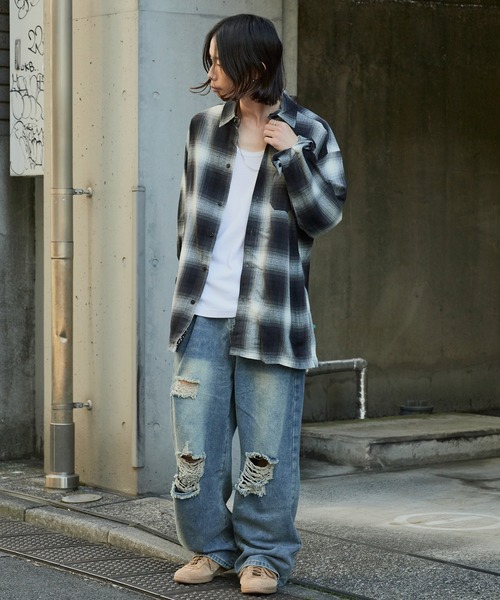 Theater code ワイドパンツ ジーンズ デニム デニムパンツ 「L，XL再