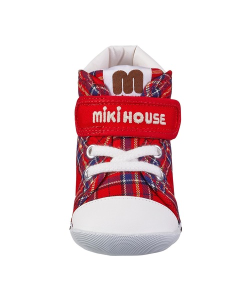 ミキハウス♡チェック♡スニーカー♡赤14.0cm MIKI HOUSE（ミキハウス） ベビーシューズ ミキハウスチェック