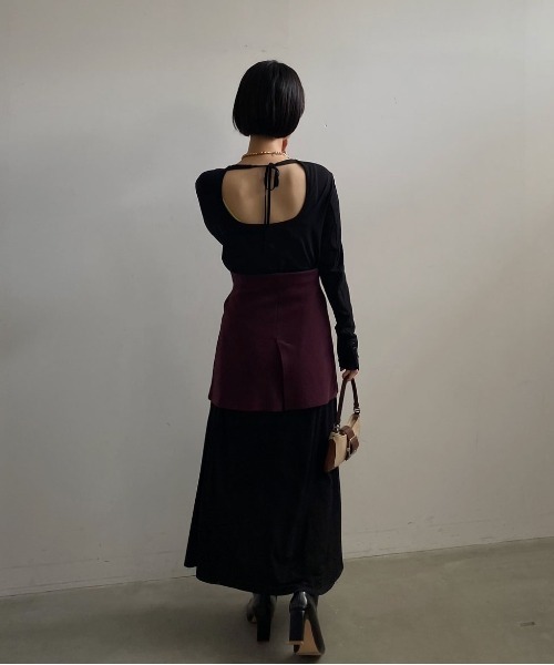 Ameri ワンピース UNWIND CUT SEW DRESS : ZOZOTOWN Yahoo!店