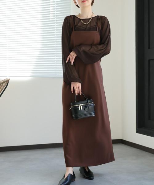 sakishimatokyo ワンピース シアーブラウス キャミワンピースSET