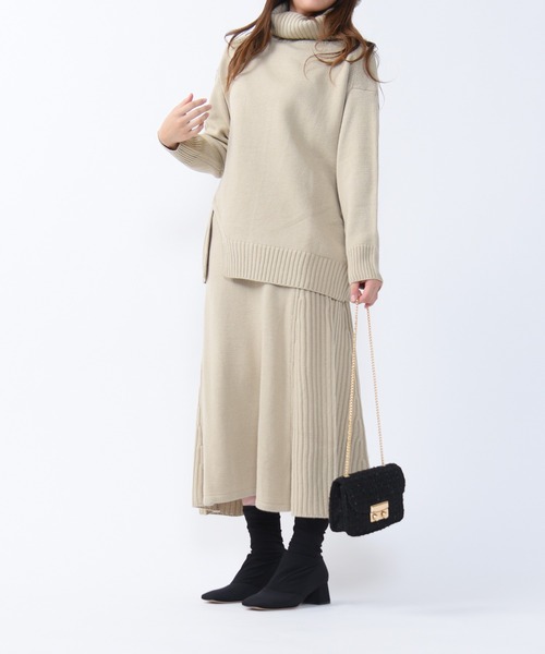 美品)アルチビオ タートルネックセーター・ボアスカート サイズ38 美品