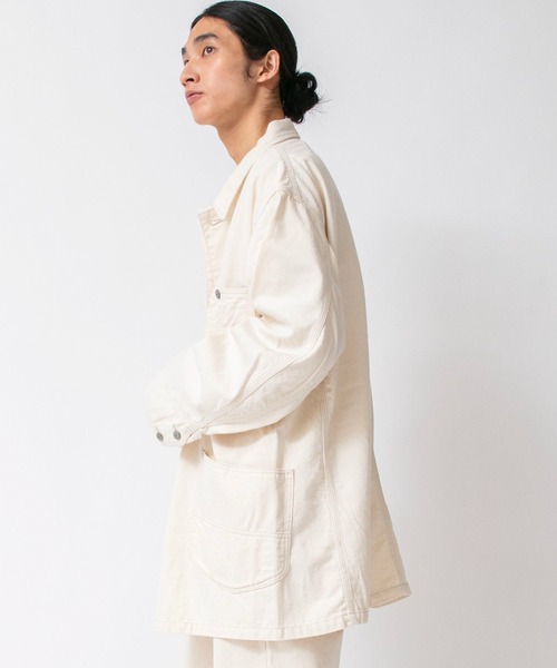 Johnbull ストライプ ショップコート Johnbull ジョンブル メンズ