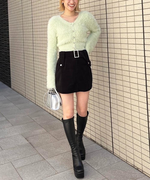 SPIRALGIRL ニット セーター シャギーカーデニットトップス