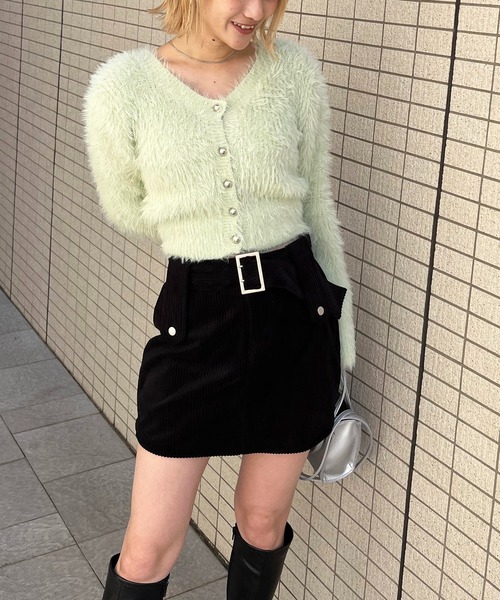 SPIRALGIRL ニット セーター シャギーカーデニットトップス