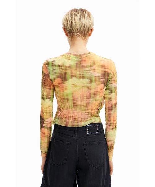tシャツ 「Desigual×Collina Strada」タイダイレイヤード ロングスリーブトップ レディース Desigual tシャツ 「Desigual×Collina Strada」タイダイ