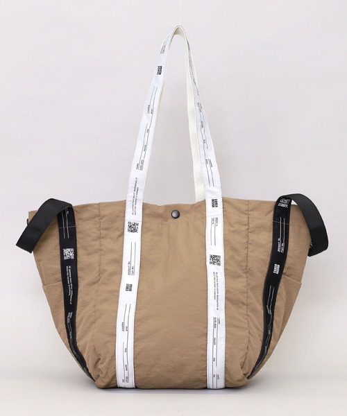 COOCO（クーコ） トートバッグ モノトーンロゴテープx軽量ナイロン
