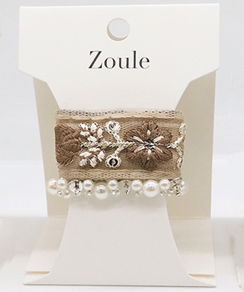 Zoule ヘアピン ゾーラ:embroidery cuff60 フラワー刺繍