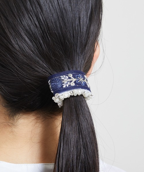 新品　ガーグル　pearl  flower ヘアーカフス　ヘアカフ　ライトブルー 楽天市場】ヘアカフ 透かし レース 花 フラワー 蝶 バタフライ