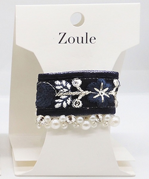 Zoule ヘアピン ゾーラ:embroidery cuff60 フラワー刺繍
