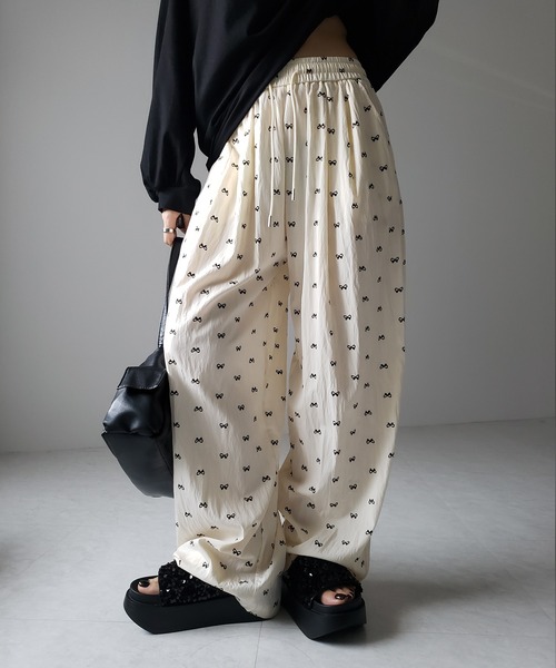 パンツ AMMY RIBBON PANTS パンツ AMMY RIBBON PANTS OUTLET】warmy ribbon pants～ｳｫｰﾐｰ
