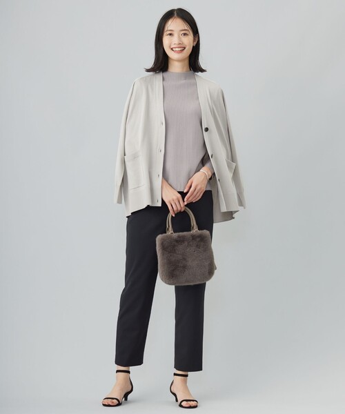 カーディガン 「洗える」SILKY RAYON STRETCH Vネック カーディガン レディース カーディガン 「洗える」SILKY RAYON STRETCH Vネック