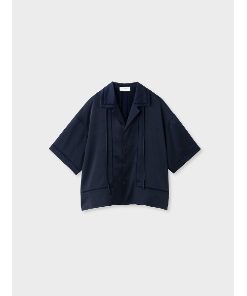 MIESROHE（ミースロエ） tシャツ サテンハーフスリーブブラウス 