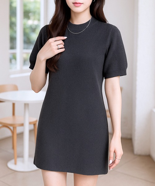 Julia Boutique（ジュリアブティック） ワンピース ハイネック半袖