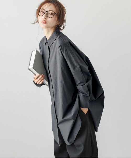 Lajour ブラウス シャツ オーバーサイズロングシャツ レディース 
