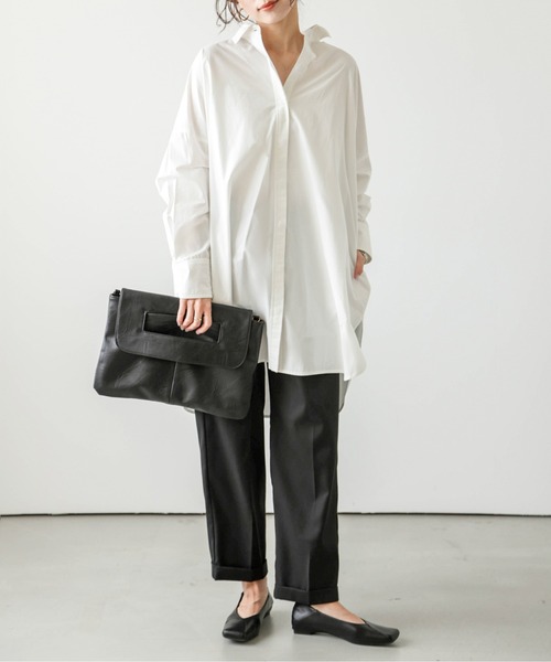 Lajour ブラウス シャツ オーバーサイズロングシャツ レディース 