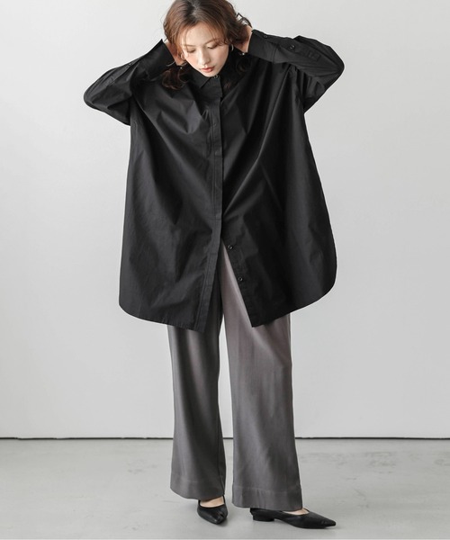 Lajour ブラウス シャツ オーバーサイズロングシャツ レディース 