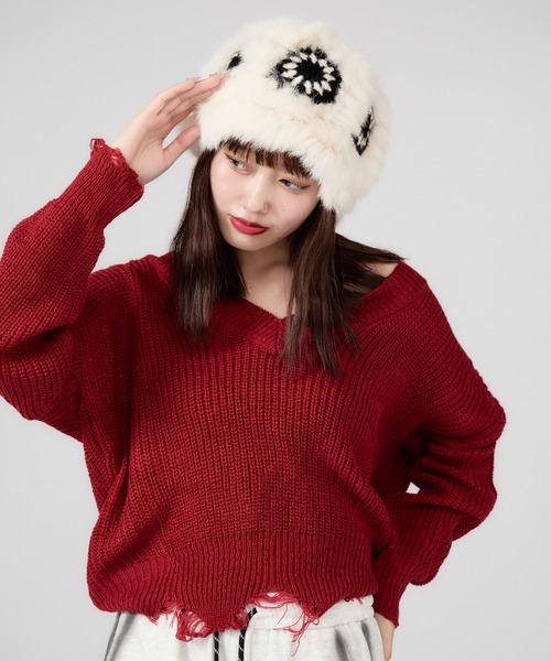 tiit tokyo 新品　ファー帽子 ファー帽子 エコファー うさ耳[品番：JOKW0014794]｜REAL STYLE
