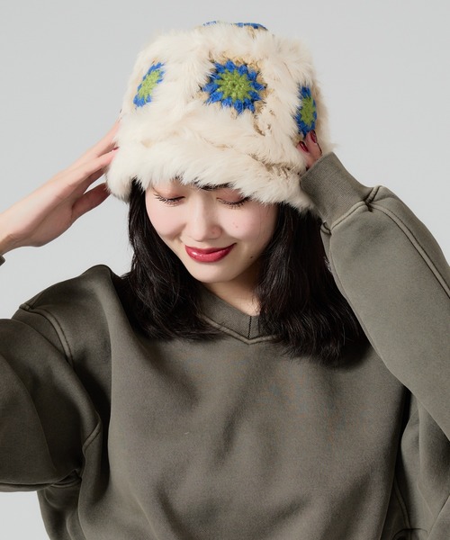 tiit tokyo 新品　ファー帽子 ファー帽子 エコファー うさ耳[品番：JOKW0014794]｜REAL STYLE