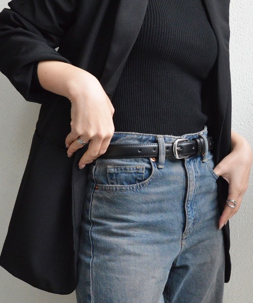 ヴィンテージ バックル レザー ベルト 革 styiro ベルト 「牛革」ユニセックス ヴィンテージシルバー