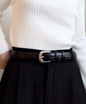 ベルト 「牛革」ユニセックス ヴィンテージシル...の詳細画像2
