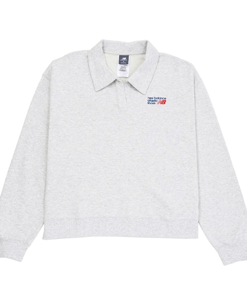 New Balance ニューバランス フレンチテリーポロスウェットシャツ S New Balance トレーナー スウェット フレンチテリーポロ