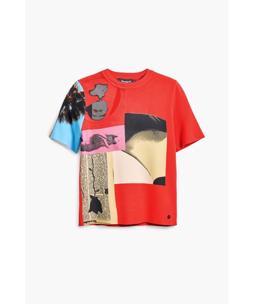 tシャツ ポストカードコラージュ Tシャツ レディース