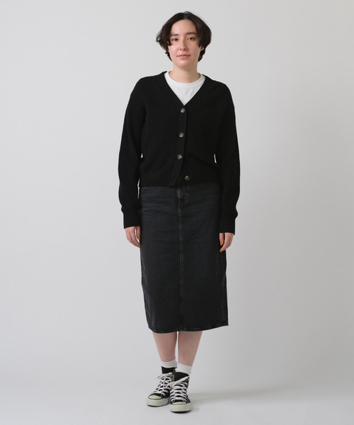 新品リーバイスLevi'sウールロングベストケープポンチョ黒フリンジカーディガン Levi's カーディガン Levi's/リーバイス SNOWFLAKE レディース