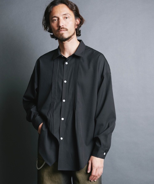 Magine シャツ 「SELECT」IR:PE STRETCH PIN TUCK SHIRTS L/S