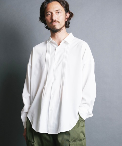 Magine シャツ 「SELECT」IR:PE STRETCH PIN TUCK SHIRTS L/S