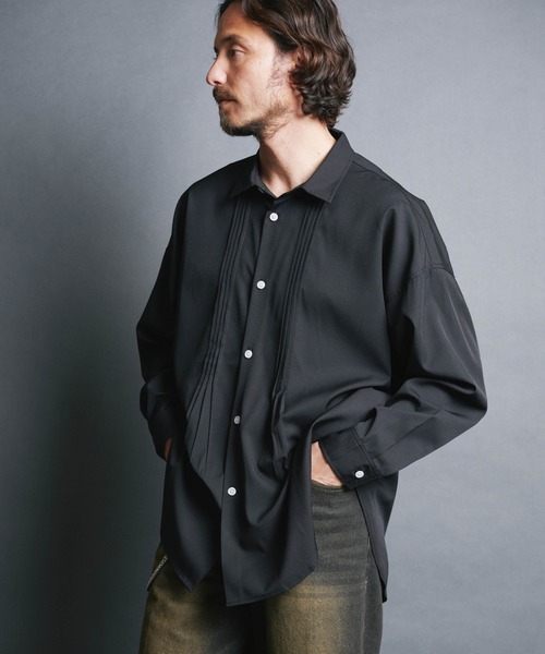 Magine シャツ 「SELECT」IR:PE STRETCH PIN TUCK SHIRTS L/S