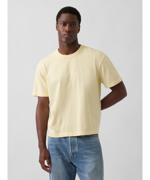 GAP（ギャップ） tシャツ ヘビーウェイト クロップドTシャツ 半袖