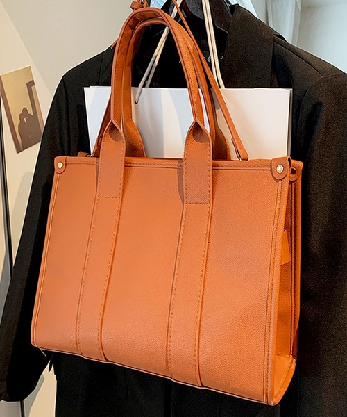 florist トートバッグ 「A4収納可・2WAY」レザータッチプレーン