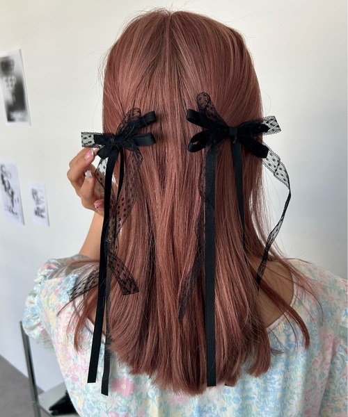 莉  ヘアピン2点 ヘアピン 2setシンプルリボンヘアピン : ZOZOTOWN Yahoo!店 - 通販