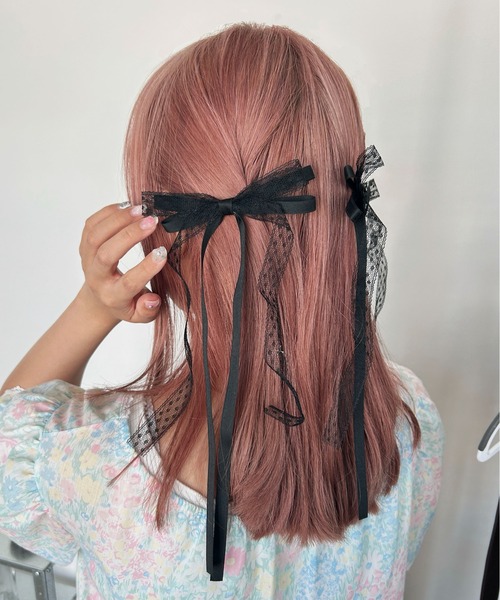 ヘアピン 「2個セット」レースリボンヘアピン : ZOZOTOWN Yahoo!店