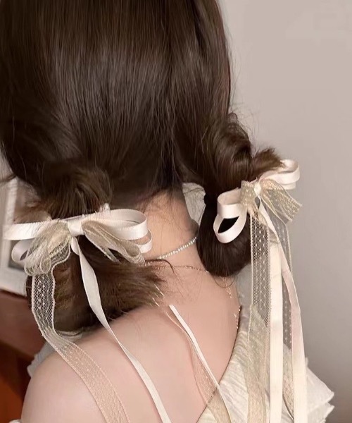 ヘアピン 「2個セット」レースリボンヘアピン : ZOZOTOWN Yahoo!店