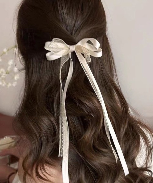 ヘアピン 「2個セット」レースリボンヘアピン : ZOZOTOWN Yahoo!店