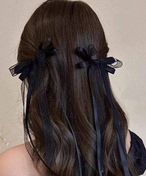 ヘアピン 「2個セット」レースリボンヘアピン : ZOZOTOWN Yahoo!店